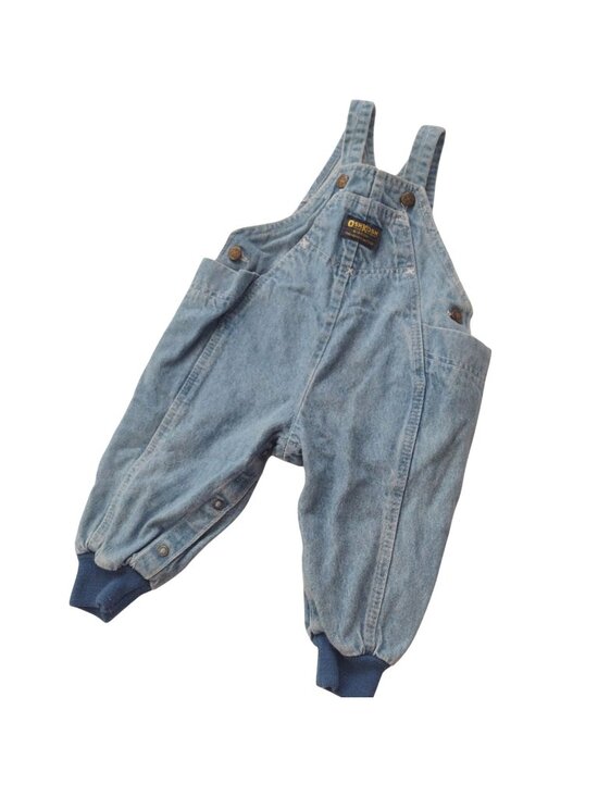 OshKosh B'gosh Other - Vtg Oshkosh Baby Denim Overalls 24M Vestbak Bubble Leg Unisex w Side Pockets